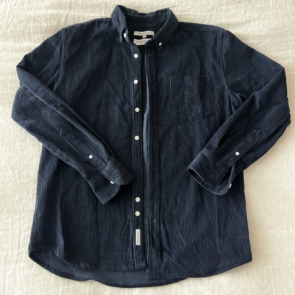 Blue corduroy button up